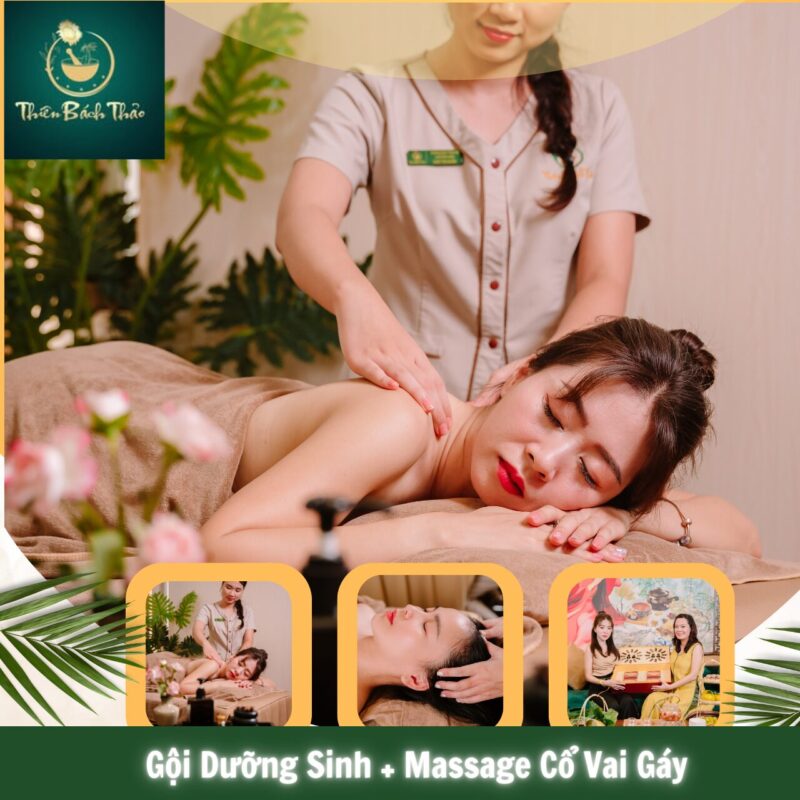 60 Phút Gội Đầu Dưỡng Sinh Kết Hợp Massage Cổ Vai Gáy Tại Thiên Bách Thảo Spa
