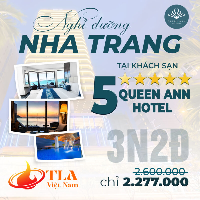 Nghỉ dưỡng 3N2Đ tại Queen Ann Hotel Nha Trang chỉ 2.277.000đ