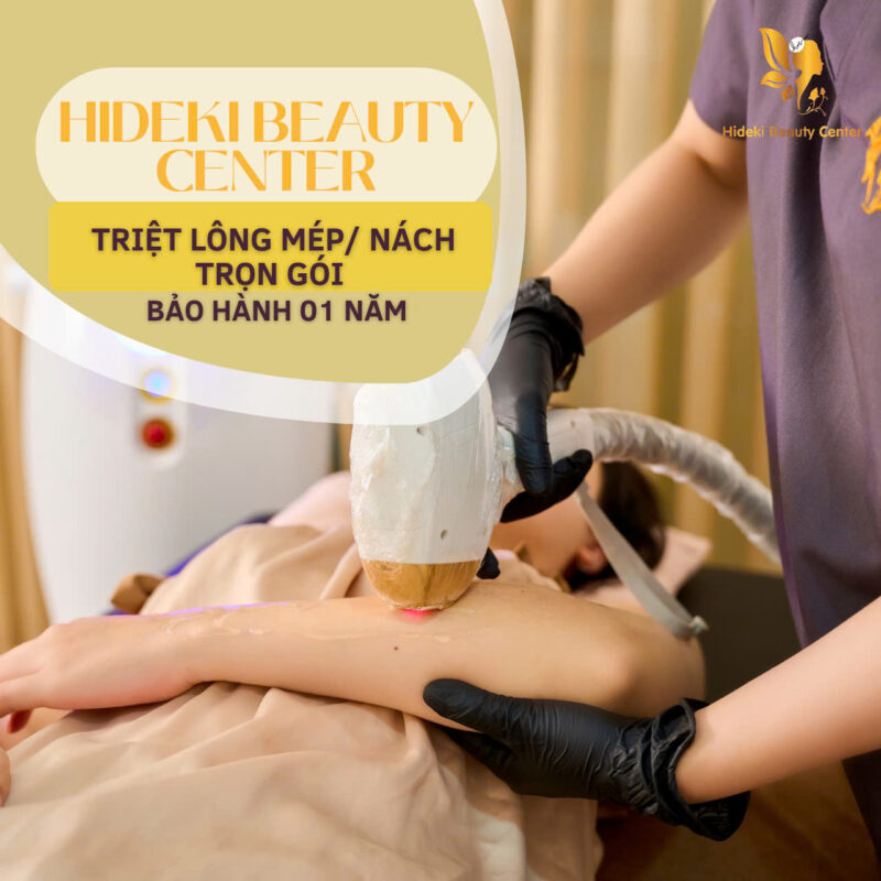 Triệt Lông Nách/ Mép Trọn Gói - Bảo Hành 1 Năm Tại Hideki Beauty Center