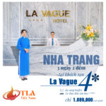3N2Đ tại khách sạn La Vague Nha Trang 4 sao, ăn sáng buffet, đón/ tiễn sân bay 1 chiều.