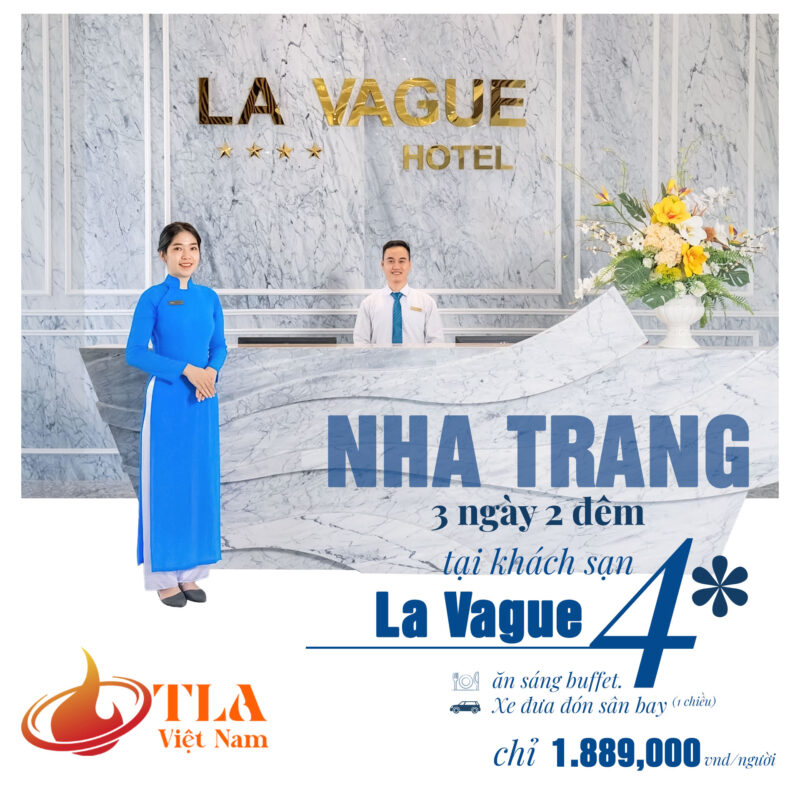 3N2Đ tại khách sạn La Vague Nha Trang 4 sao, ăn sáng buffet, đón/ tiễn sân bay 1 chiều. - Ảnh 1
