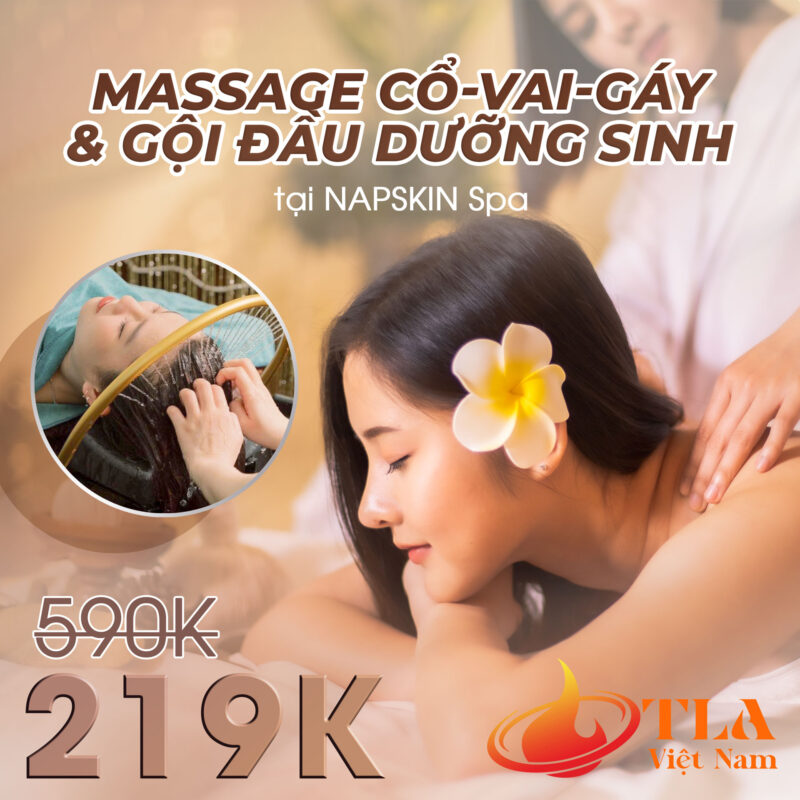75P GỘI ĐẦU DƯỠNG SINH + MASSAGE CỔ, VAI, GÁY TẠI NAPSKIN SPA - Ảnh 1