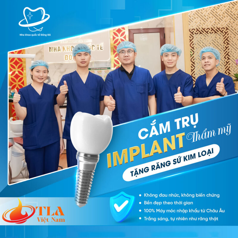 Cắm Trụ Implant Thẩm Mỹ tại Nha Khoa Quốc Tế Đông Đô